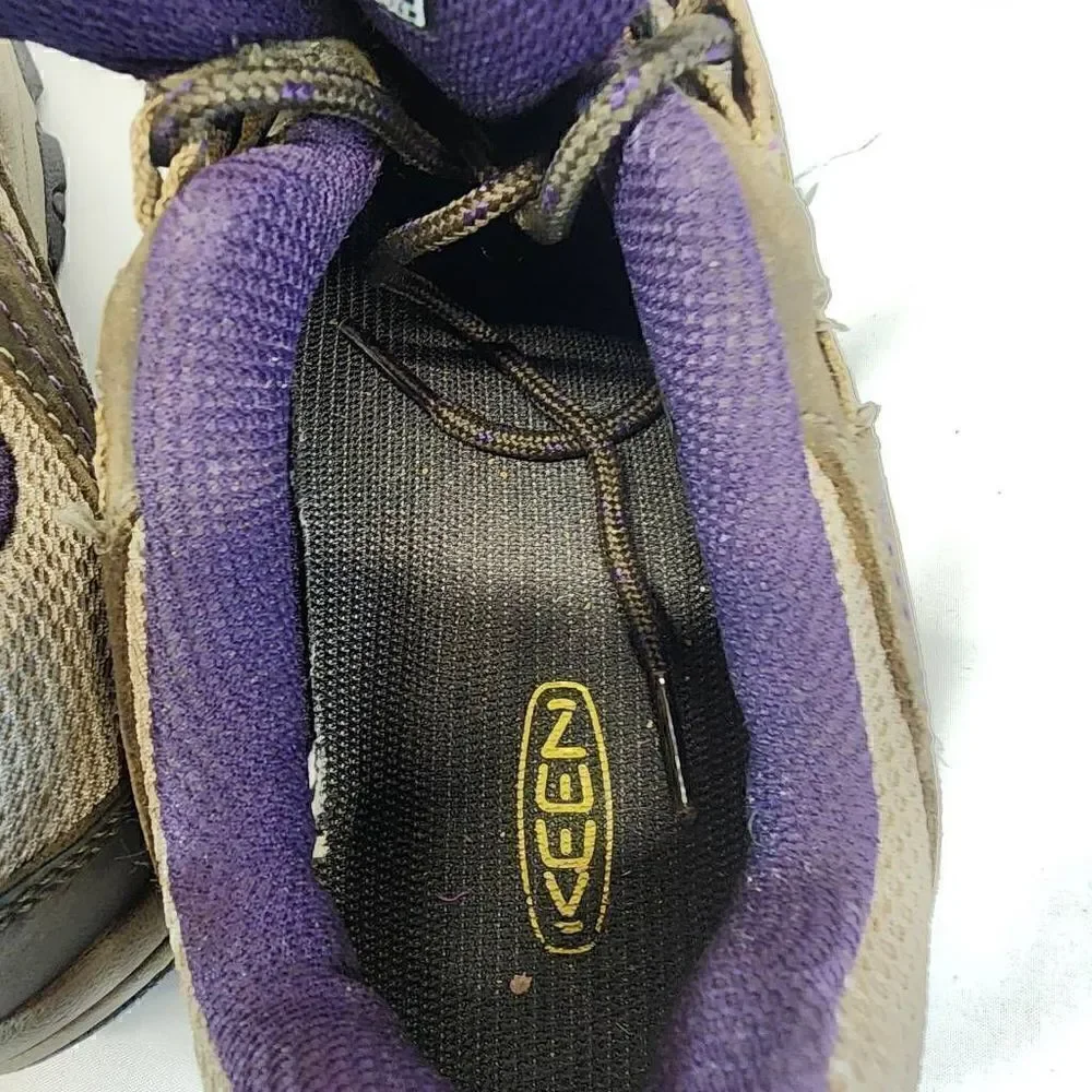Keen Palisades Hiking Trail Shoes #52016-BOSG Brown & Tan Womens Size 6